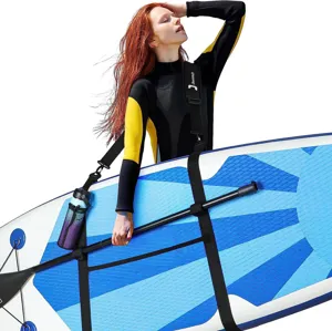 Tracolla regolabile per paddleboard in nylon imbracatura da surf con portaborraccia foto