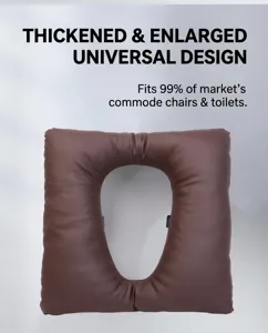 Comfortable square pressure relief cushion with central hole for bedridden patient care.