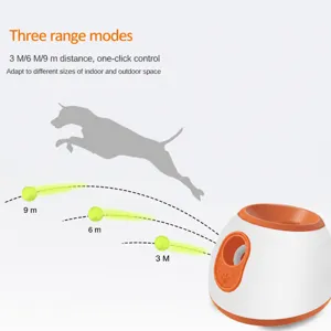 Lanzador de pelota automatico inteligente para perros juguete interactivo modos.