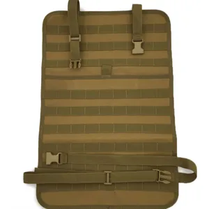 Organisateur de dossier de siège de voiture tactique panneau Molle tapis beige kaki