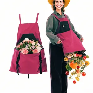 Tablier de récolte de jardin imperméable avec grande poche pour la cueillette des fruits.