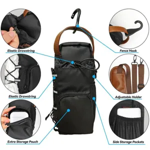 Multifunctional waterproof magnetic water bottle bag for gym, sports and outdoor travel use.