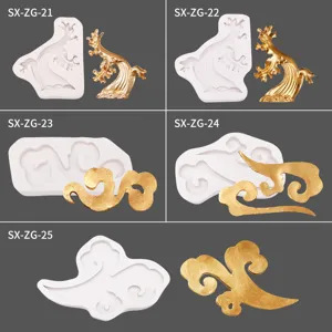 Chinesischer Stil Glückswolke und Welle Silikon Fondant Form Kuchen Dekoration Schokolade Backform Küche DIY Handwerk Werkzeug