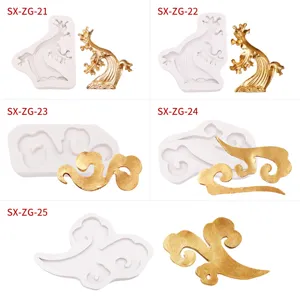 Chinesischer Stil Wolke Welle Silikon Fondant Form Schokolade Kuchen Backen DIY Set
