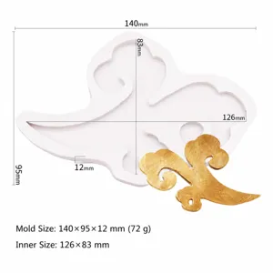 Chinesischer Glückswolke Silikon Fondant Backform für Schokolade, Kuchen und DIY Kunsthandwerk.