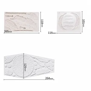 Vista detallada del molde de silicona de pluma y atrapasuenos, herramienta flexible de decoracion.