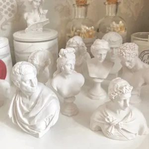 Silicone Human Portrait Candle Mold Plaster Resin Mold Venus David Moliere Art Sculpture DIY Aromatherapy Candle Making Mold