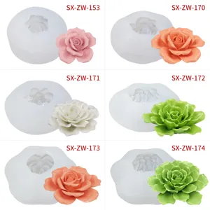 Silicone rose flower mold for scented candle soap resin craft DIY cake decoration