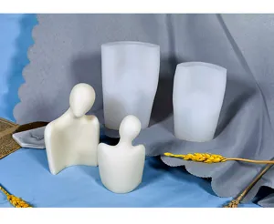 Silicone candle mold set for DIY handmade couple human body scented candles and plaster crafts.
