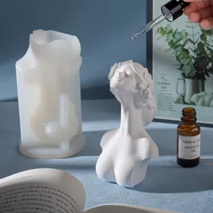 Silikonform für Göttin Büste Statue, DIY Gips Gießform für Heimdekoration und Handwerk.