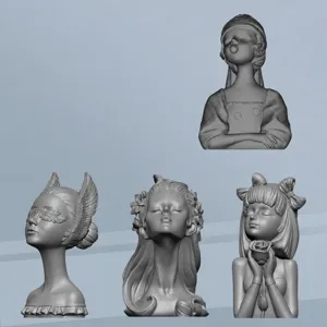 Europäische Göttin Mädchen Büste Silikonform 3D Design DIY Gips Ornament Handwerk Form