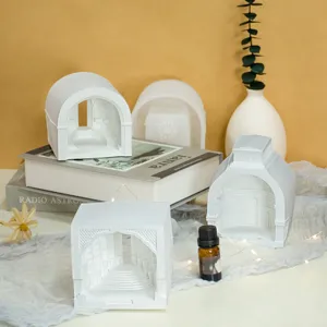 Molde de silicona de palacio romano antiguo DIY castillo europeo herramienta de repostería pastel