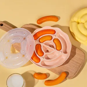 Silicone Sausage Mold Baby Food Maker DIY Baking Cake Mold With Transparent Lid Multi Grid Kitchen Tool