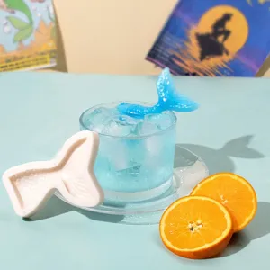 Mermaid tail silicone mold fondant cake chocolate decoration ocean DIY baking tool