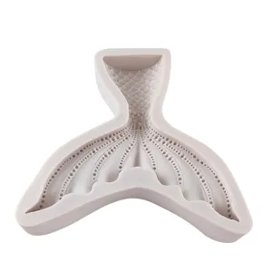 Silicone mermaid tail mold for fondant cake decoration, chocolate and resin crafts design.