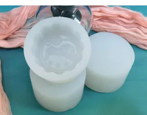 Juego de moldes de silicona para pastel de luna para repostería, con lindo conejo.
