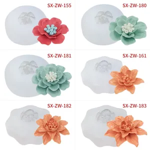 Silicone Rose Flower Mold DIY Crystal Epoxy Resin Aromatherapy Candle Soap Cake Decorating Baking Mold Craft Tool