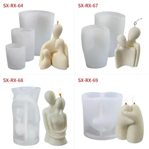 Silicone mold set for human portrait aromatherapy candles and couple body crafts