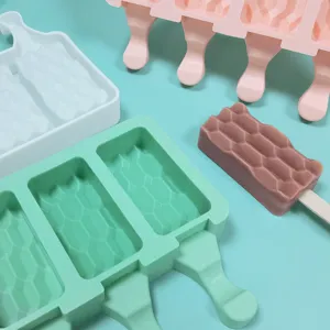 Silikon Eisform mehrkavitaetig DIY Stieleis Bereiter Schokolade Dessert Backwerkzeug Haupt