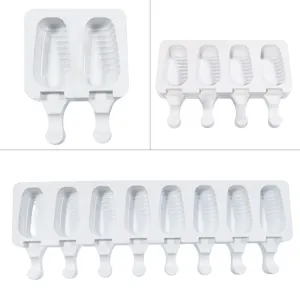 Moule à glace en silicone blanc multi-cavités ensemble d'outils de cuisine DIY