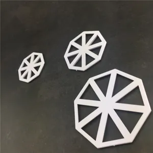 Plastic fondant cookie cutter set, geometric DIY baking mold detail close-up view.