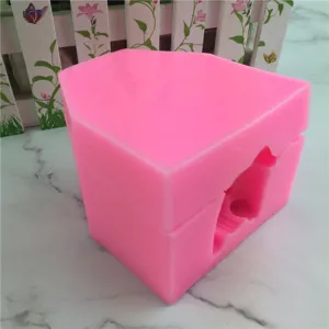 Pink 3D sitting unicorn silicone mold for cake fondant baking, DIY mousse and aromatherapy craft.