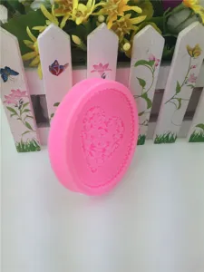 Silicone heart flower mold detail view for baking, fondant, chocolate and clay crafts.