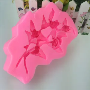 Rosa Silikon Blumen Blumenstrauß Form für DIY Fondant Seife Kerzen Herstellung