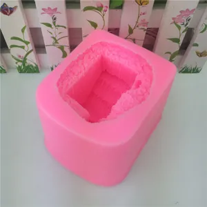Stampo in silicone per casa 3D per sapone fai da te resina fondente, cabina rosa.