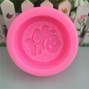 Silicone mold with Chinese character Fu for handmade soap, candle, and baking.