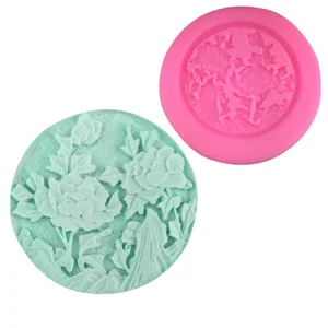 Traditionelle Chinesische Drache Phönix Silikon Fondant Form Pfingstrose Relief Schokolade Kuchen Dekoration Form Backen DIY Werkzeug