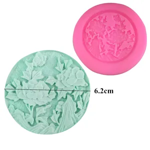 Pfingstrose Fondant Silikonform Chinesischer Stil Blumen Schokolade Backwerkzeug 6.2cm