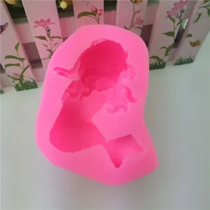 Roze siliconen zeemeermin staart mal voor bakken chocolade fondant zeep kaars handwerk.