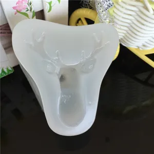 3D deer head silicone mold for DIY crystal epoxy resin casting keychain pendant crafts