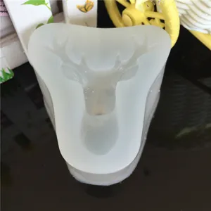 3D deer head silicone mold for DIY crystal epoxy resin crafts keychains and pendant accessories
