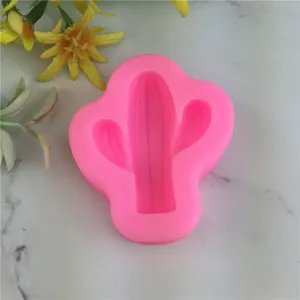 Small cactus silicone fondant mold detail view, flexible baking tool for cake decoration.