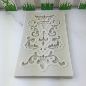 Vintage silicone mold for cake decorating fondant lace border baking craft tool detail view