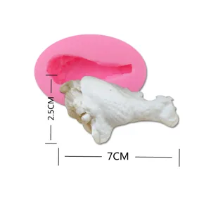 Stampo in silicone per coscia di pollo 3D per torta fondente cioccolato fai da te