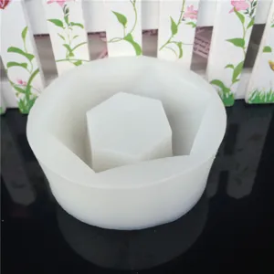 Silicone mold for hexagonal flower pot, DIY epoxy resin casting, concrete succulent planter box.