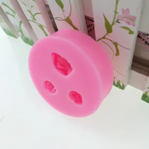 Mini rose silicone mold detail shot, perfect for crafting detailed fondant flowers easily.