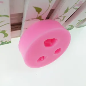 Mini 3-cavity rose silicone mold for fondant, chocolate, baking, and DIY craft details.