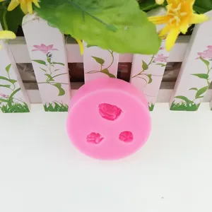 Mini rose silicone mold for fondant, chocolate baking, and DIY epoxy resin crafts.