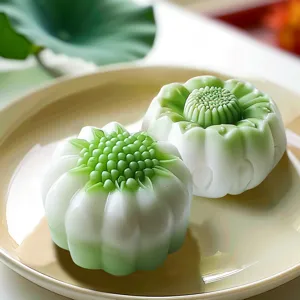 Grüne Lotusblumen Mungobohnenkuchen Backform Wagashi Dessert Herstellungs-Werkzeug Küche