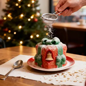 Noël Pomme Boîte Cadeau Mousse Moule en Silicone Père Noël Cloche Fondant Chocolat Bougie Moule Outil de Pâtisserie