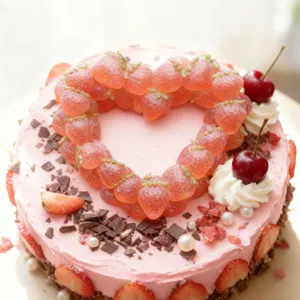 Heart-shaped strawberry silicone mold, cute cake decoration fondant baking tool for DIY dessert.