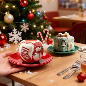 Moule en silicone de Noël pomme boîte cadeau mousse gâteau chocolat bougie outil de cuisson