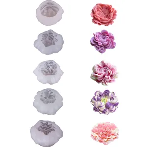 3D Blumen Silikonform Set für DIY Kuchendekoration, Kerzenherstellung und Epoxidharz.