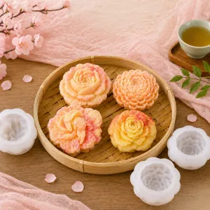 Blumen Silikonform für Mousse Kuchen DIY Backen, traditionelle chinesische Gebäck Dessert Werkzeug.