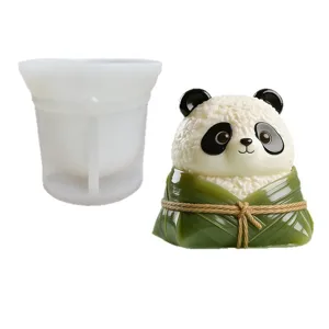 Silicone mold for panda zongzi mousse cake, DIY chocolate ice cream baking tool, food grade