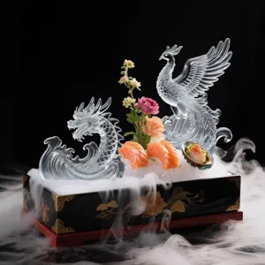 Dragon and Phoenix ice carving mold DIY sashimi cold dish high-end food box landscaping tool